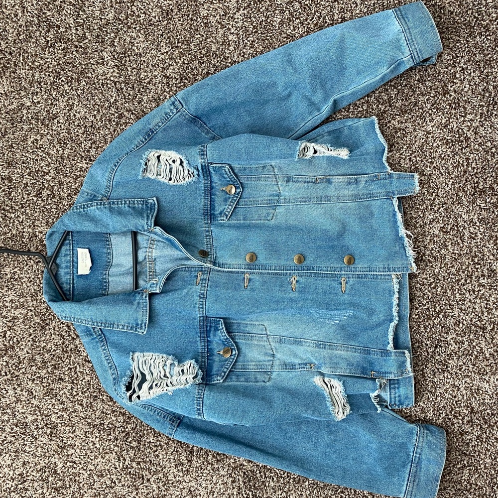 Distressed Denim Jacket - Picture 4 of 5